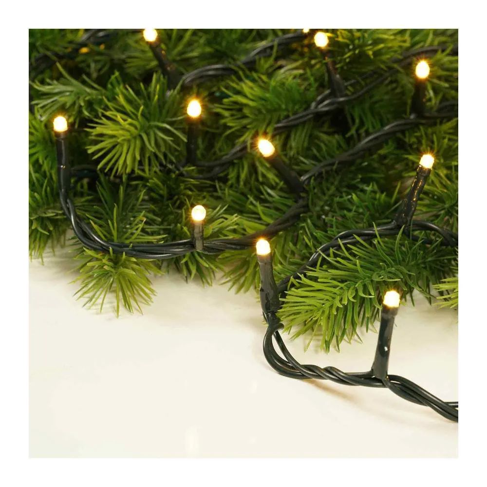 Luces LED Member's Mark con 200 Luces Cálidas Cable Verde