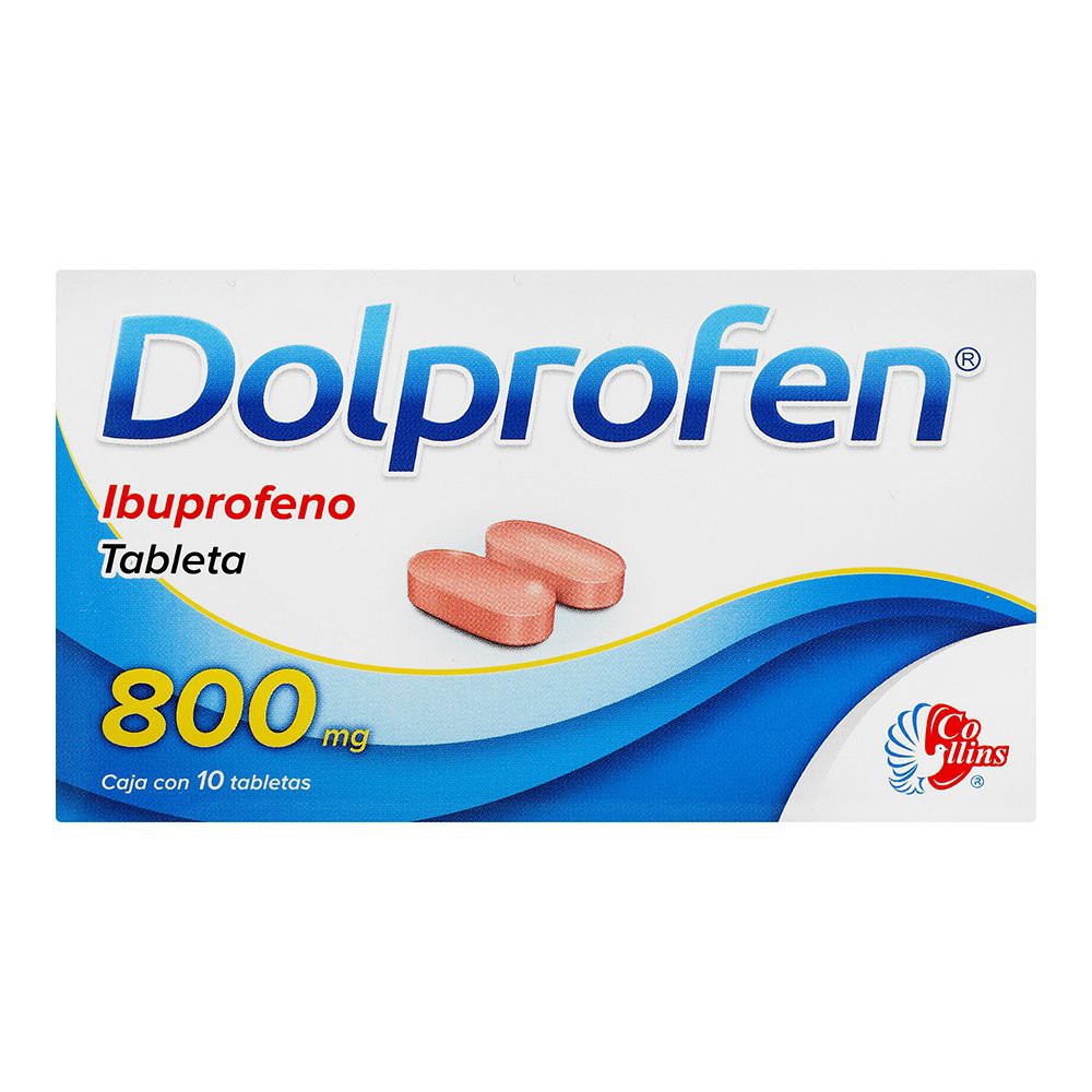 Dolprofen Ibuprofeno 800mg Caja con 10 Tabletas
