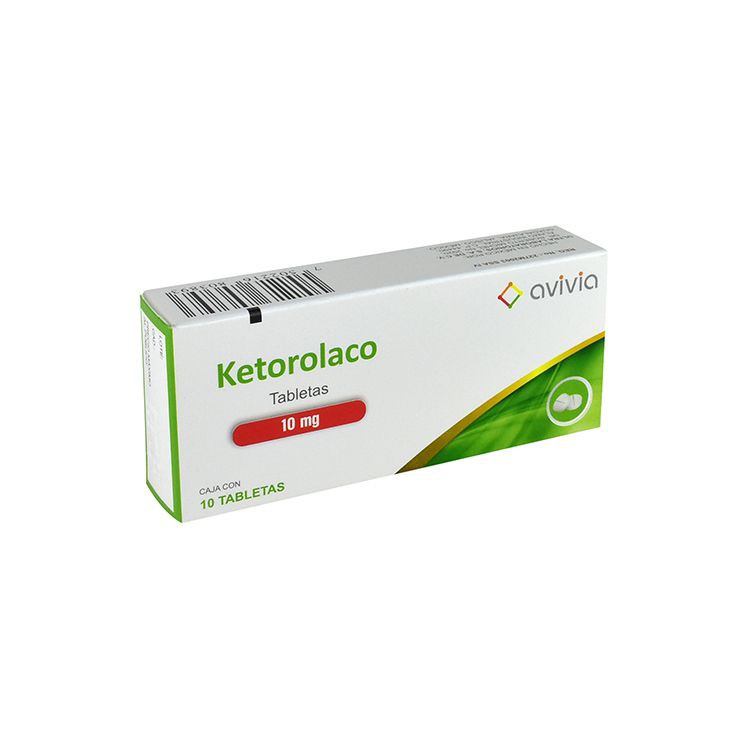 Ketorolaco 10mg, Caja Con 10 Tabletas (3 cajas)