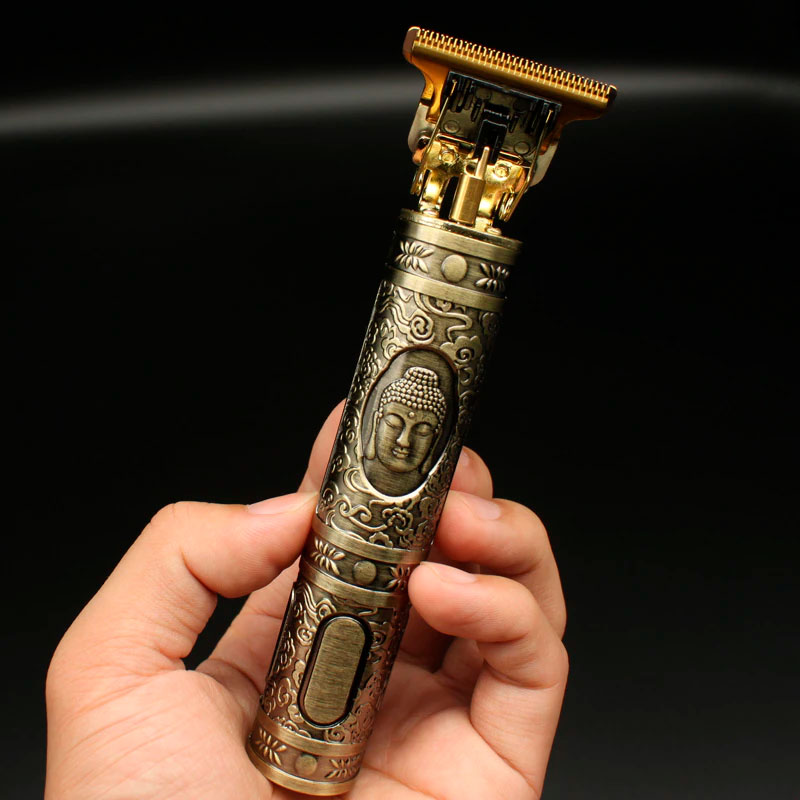 Maquina Terminadora de Corte de Cabello Perfiladora Inalambrica Recargable Trimmer Diseño Buda