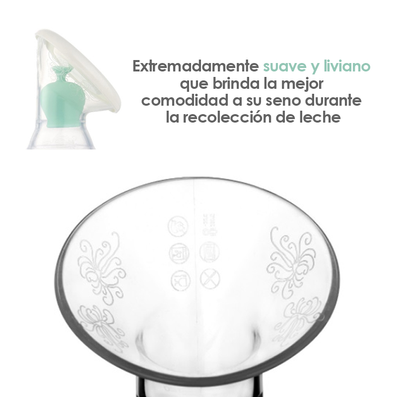 Extractor de Leche Materna Bomba Saca Leche Manual de Silicona