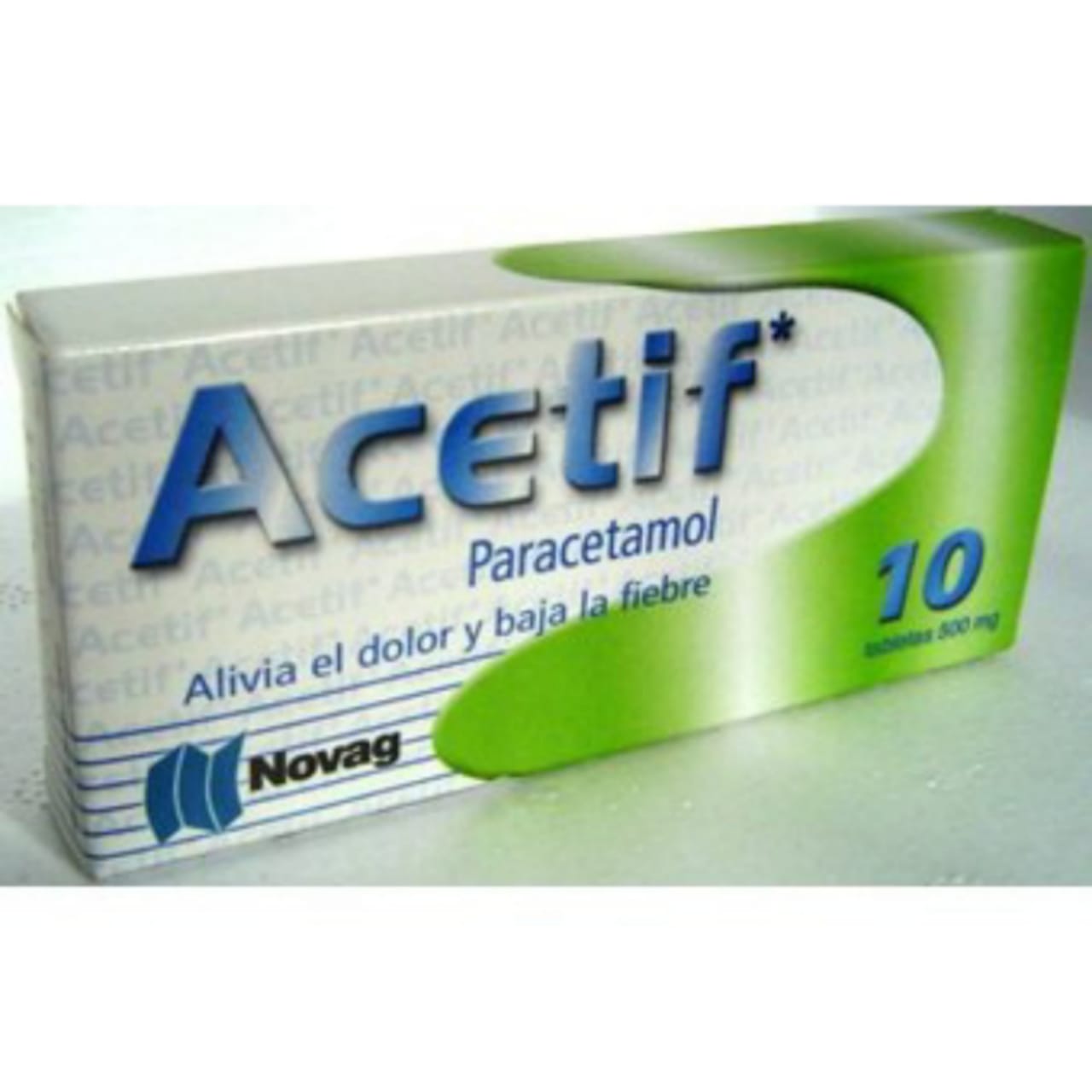Acetif, Paracetamol Novag 500mg Caja Con 10 Tabletas (3 cajas)