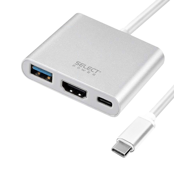 Adaptador USB-C a HDMI + USB + TIPO C Select Power ADAPC-SP