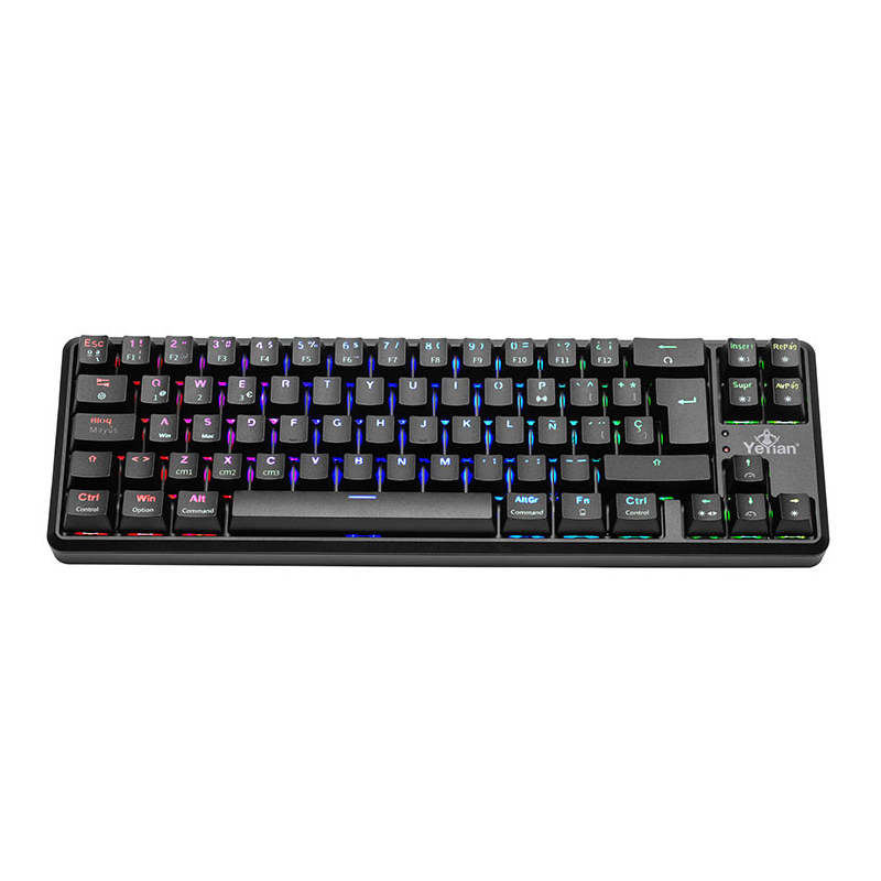 TECLADO GAMER YEYIAN AKIL 3500 MECANIC SWITCH ROJO RGB/BT/USB T/C YTM-28209R