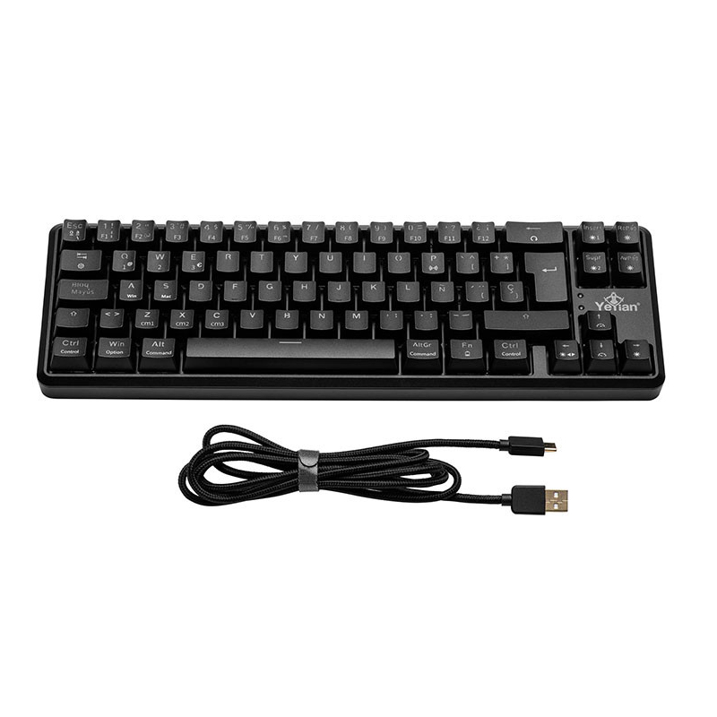 TECLADO GAMER YEYIAN AKIL 3500 MECANIC SWITCH ROJO RGB/BT/USB T/C YTM-28209R