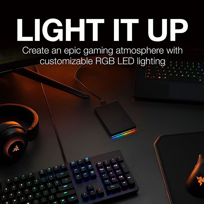 Disco Duro Externo Seagate FireCuda 1TB Gaming RGB USB3.2 STKL1000400.