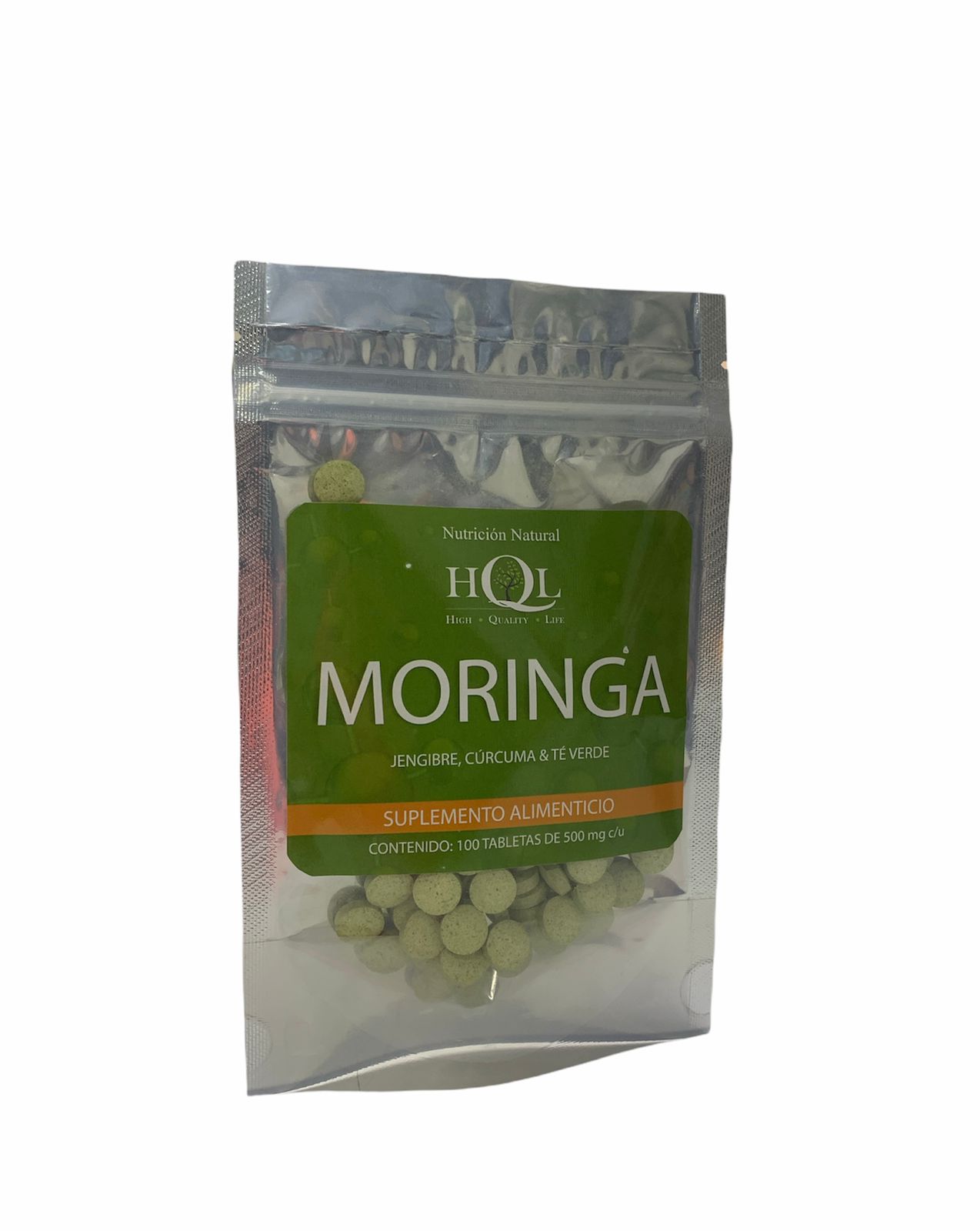 MORINGA, JENGIBRE, CÚRCUMA & TE VERDE HQL 100 TABS 500MG