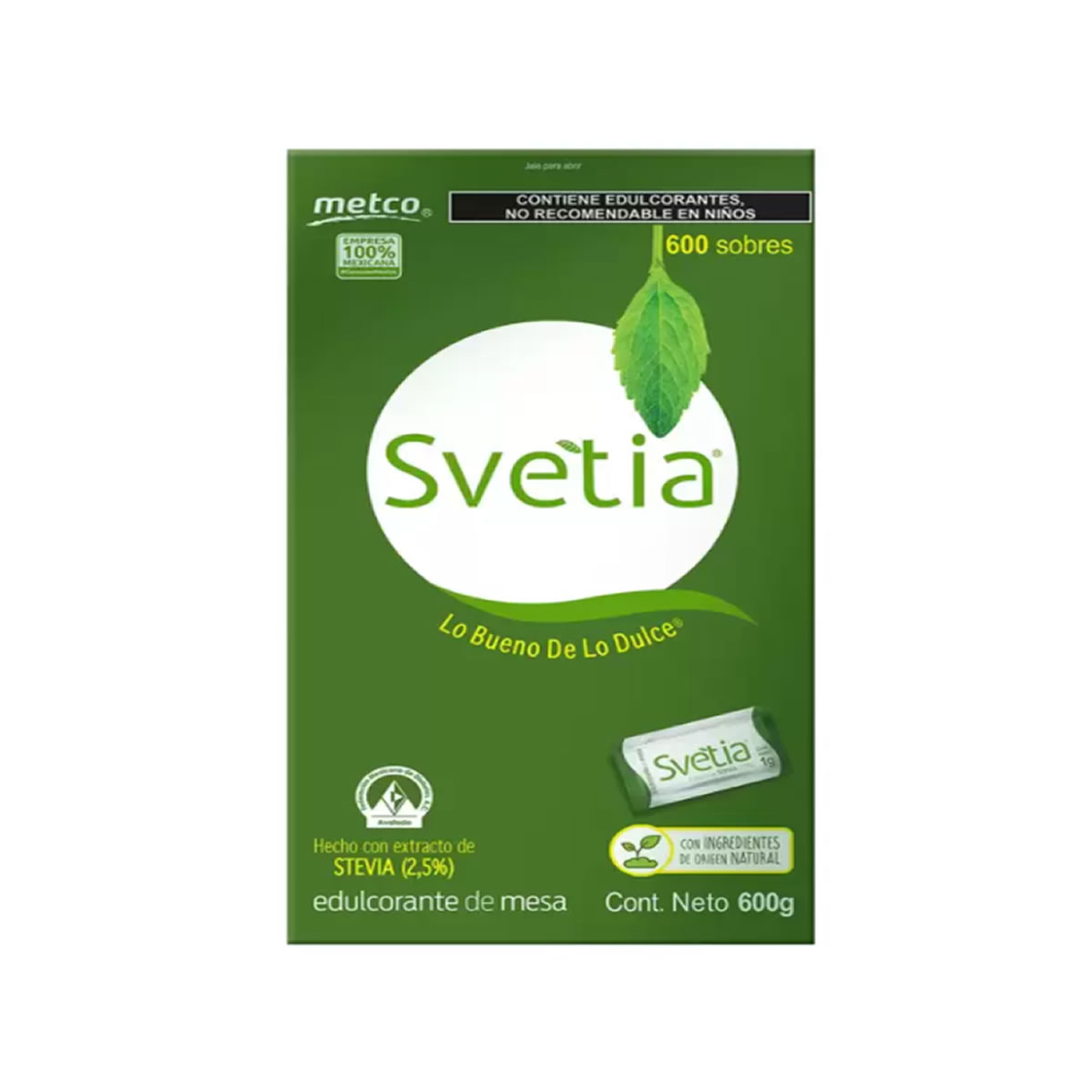 Svetia Endulcorante 600 sobres de 1 g