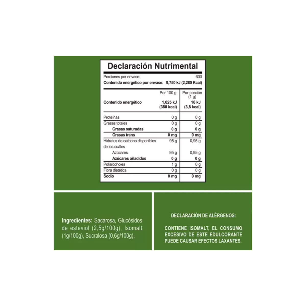 Svetia Endulcorante 600 sobres de 1 g