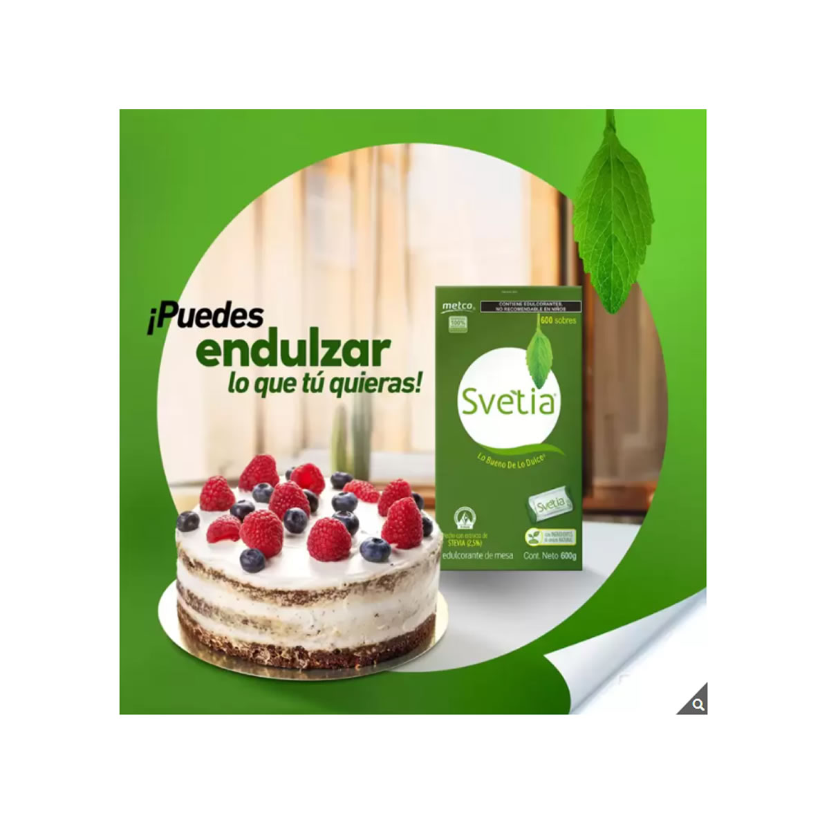 Svetia Endulcorante 600 sobres de 1 g