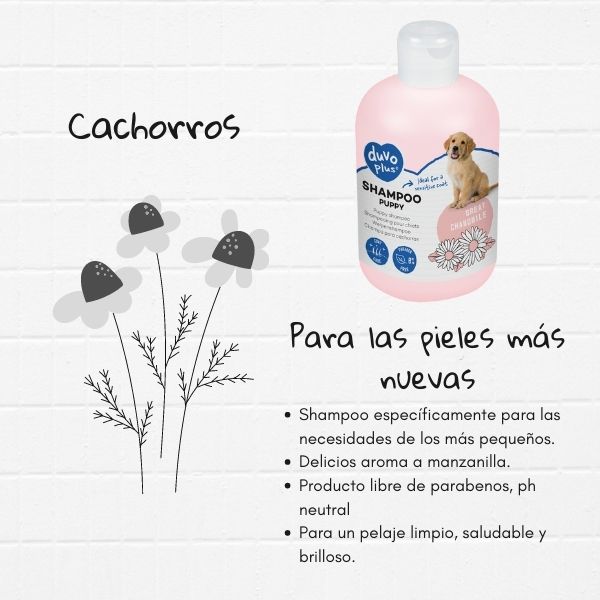 Shampoo Duvo Perros Cachorros A Base De Manzanilla, 250 Ml