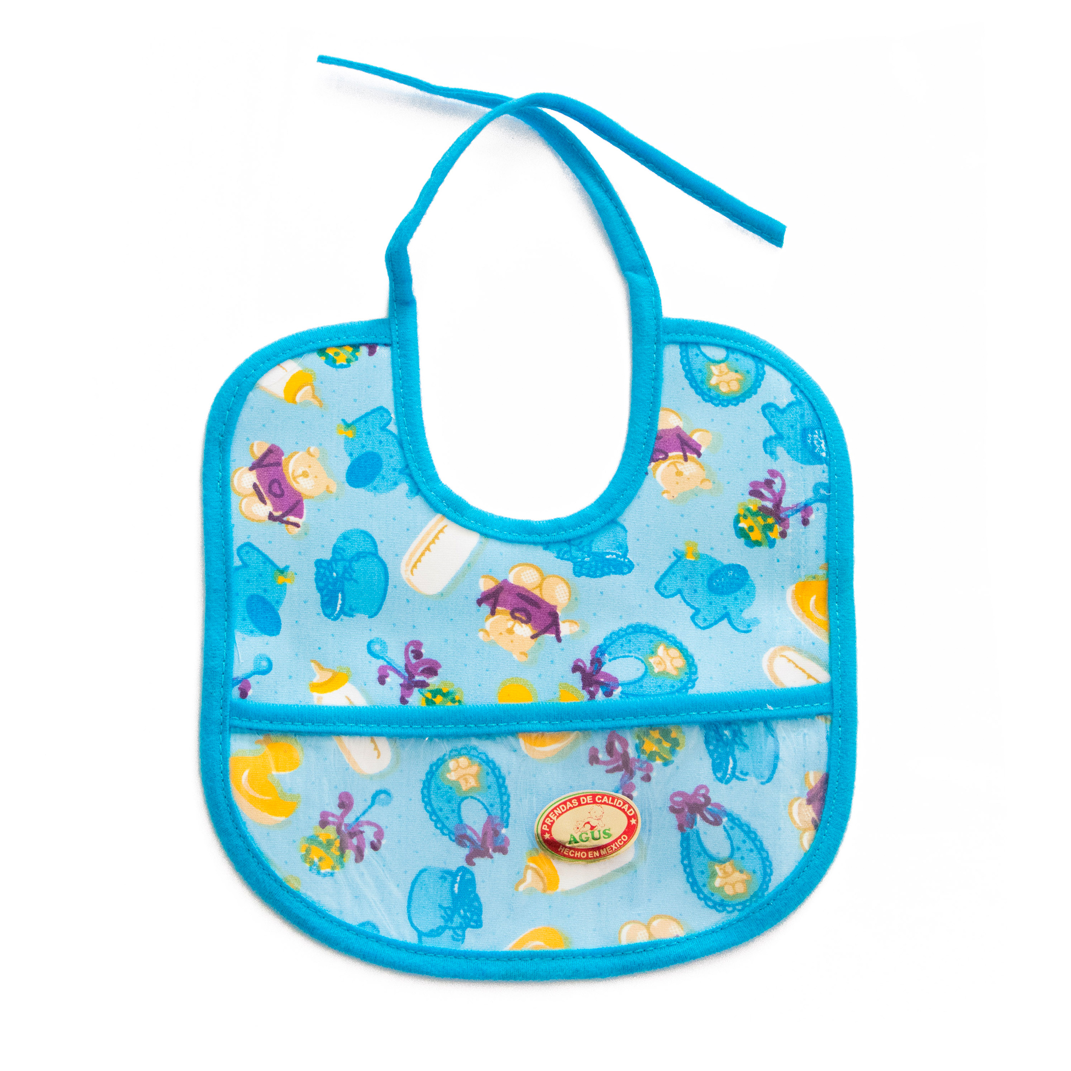 Babero Para Bebé Plastificado Atrás con 12 Piezas