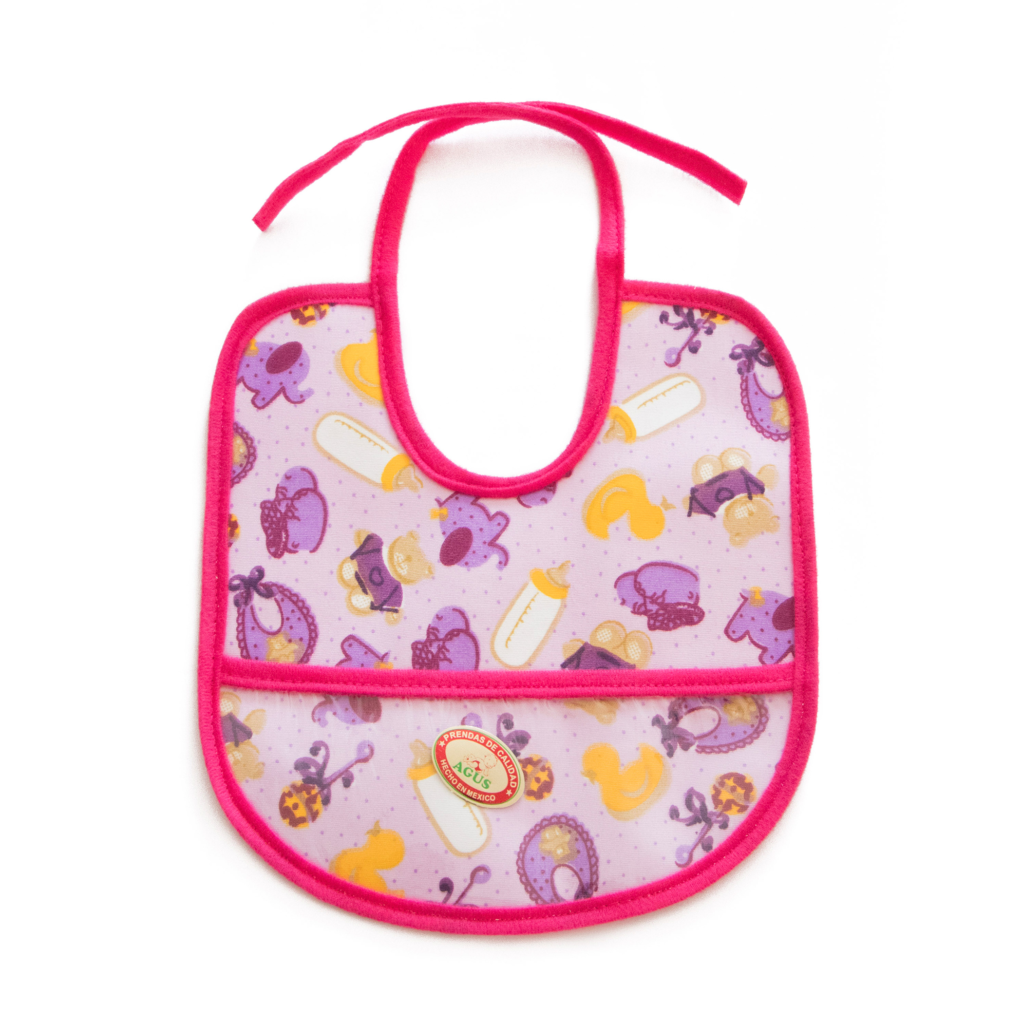 Babero Para Bebé Plastificado Atrás con 12 Piezas