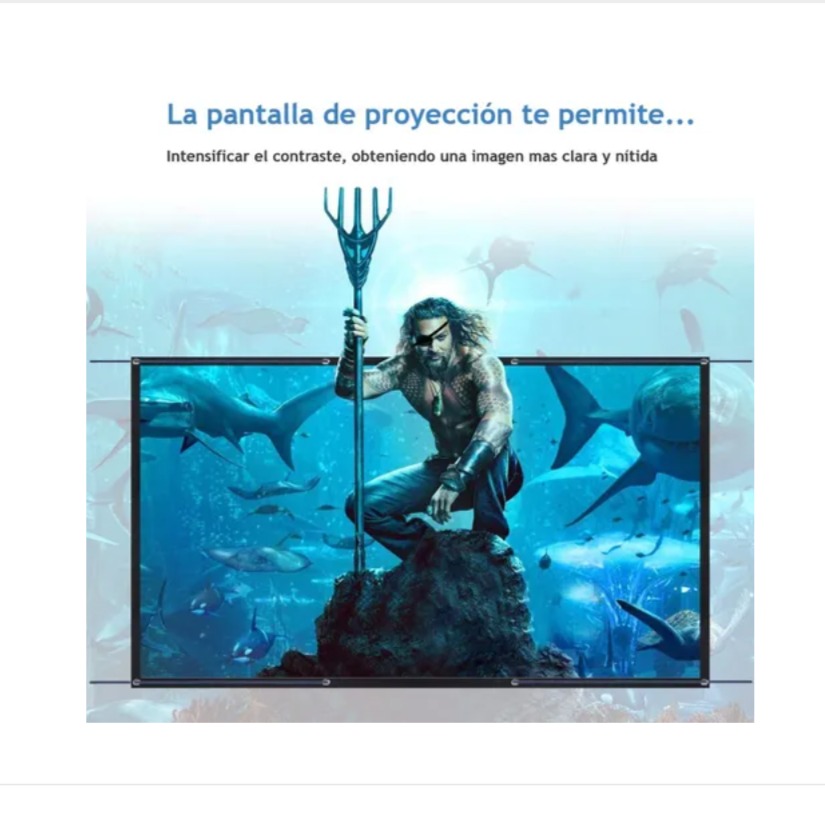 Pantalla Para Proyector 60 Pulgadas Tela Gruesa Con Kit De Montaje