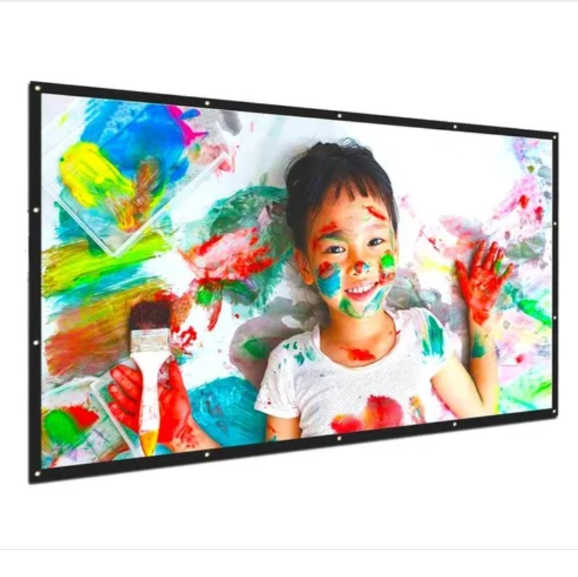 Pantalla Para Proyector 60 Pulgadas Tela Gruesa Con Kit De Montaje