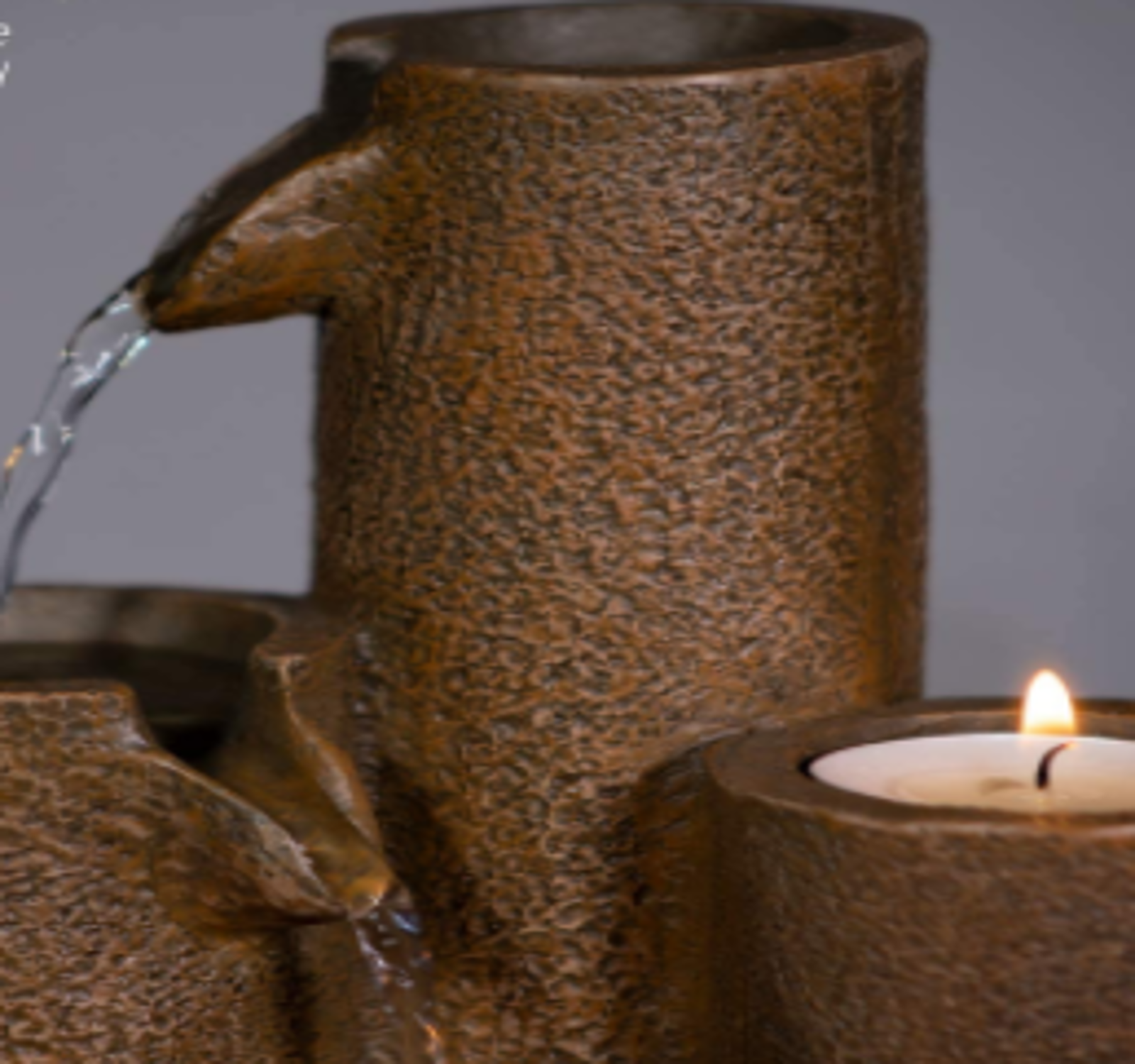 Fuente De Agua Decorativa Para Mesa Con Velas Y Cascada