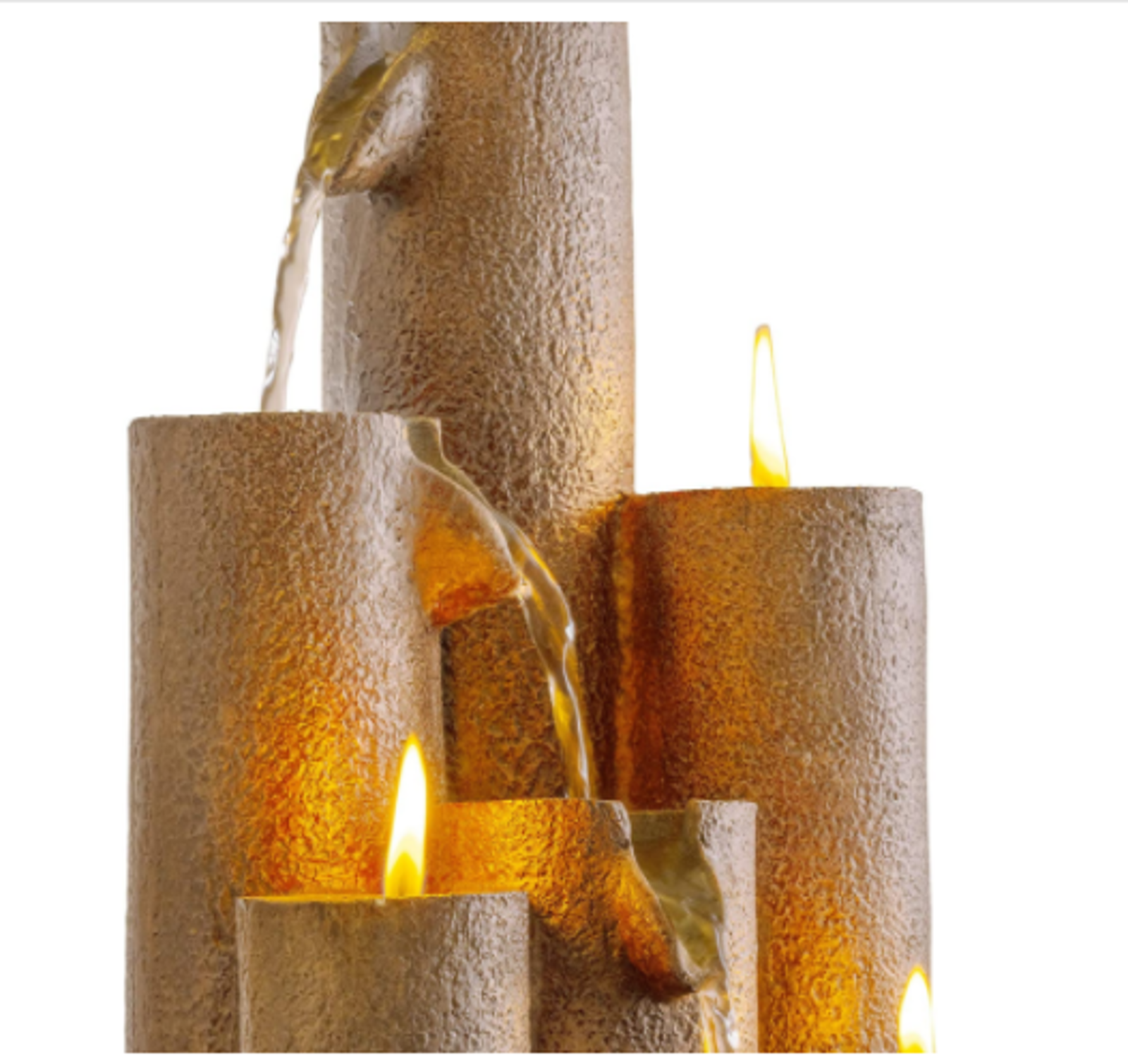 Fuente De Agua Decorativa Para Mesa Con Velas Y Cascada