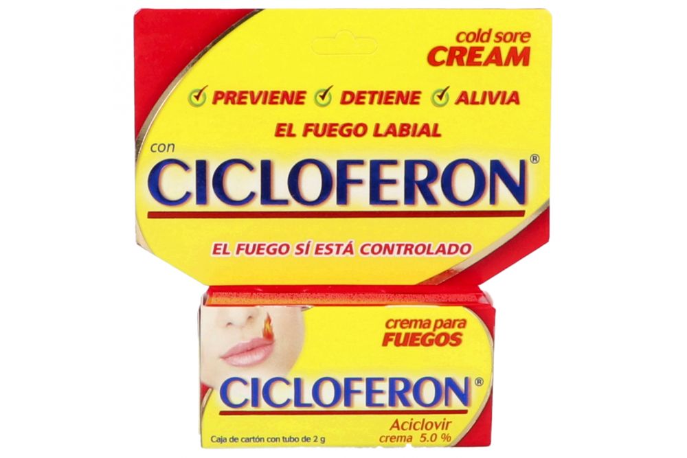 Cicloferon, Aciclovir Crema 5.0% Tubo de 2g
