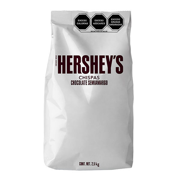 Chispas de chocolate Semiamargo Mini-Kisses Hersheys 2.5 Kg