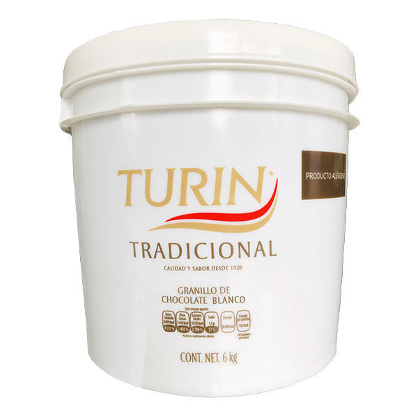 Granillo Blanco de Chocolate Turin Cubeta 6 Kg