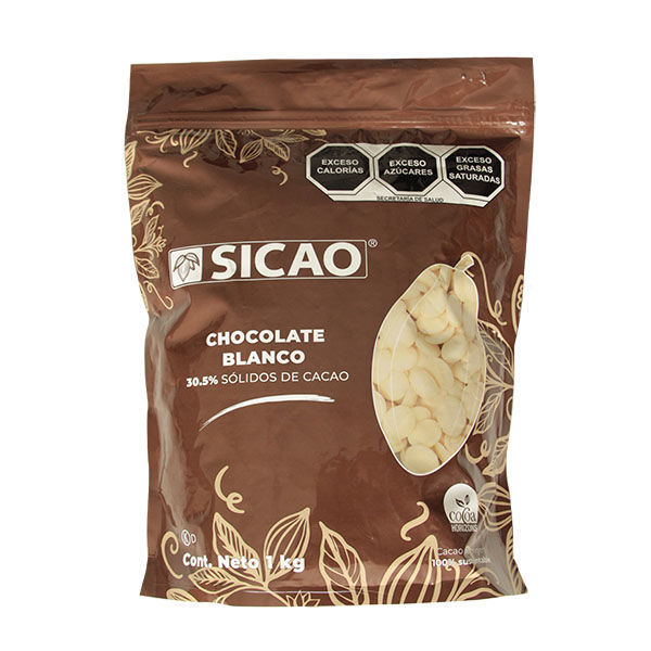 Chocolate Blanco SICAO Wafer 1Kg  30.5%Cacao