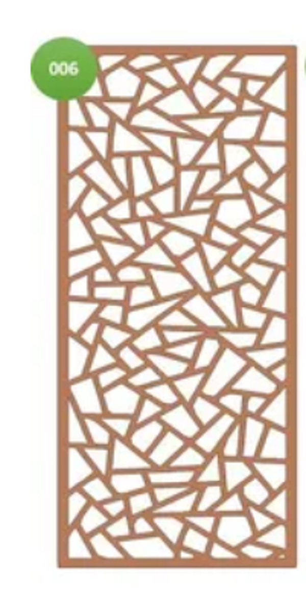 Moderno Panel Decorativo Celosia 6mm Mdf