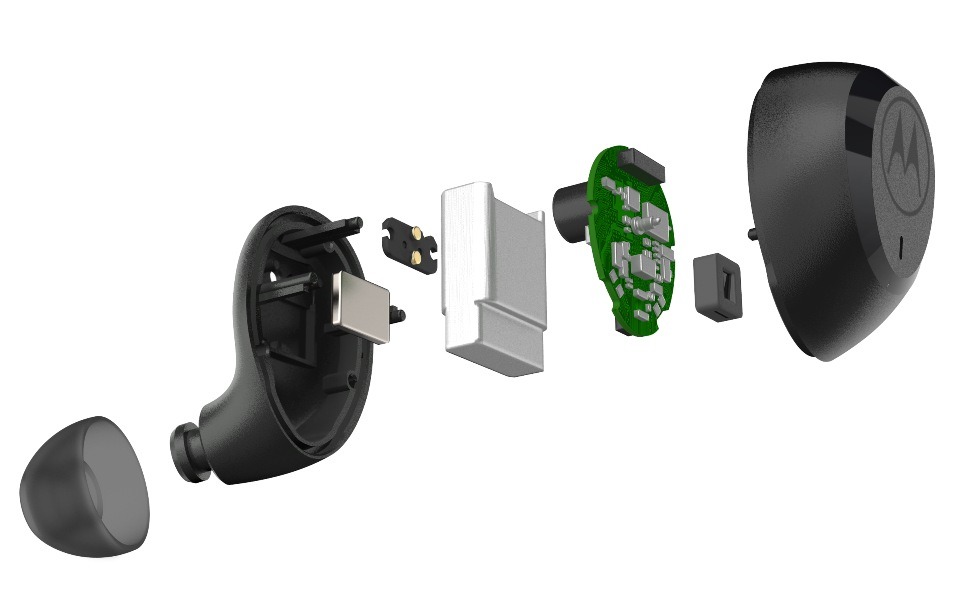 Audífonos Bluetooth Moto Buds Charge Motorola Ipx5 Negro