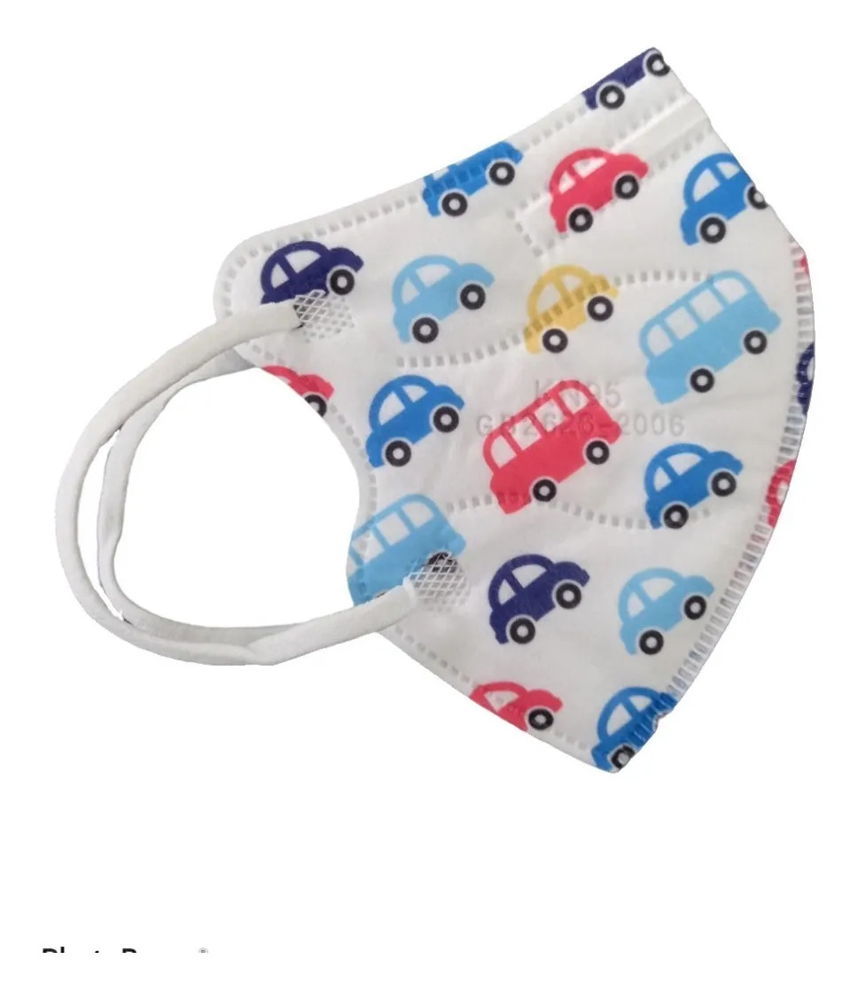 Set de 10 Cubrebocas de Carrito Infantiles KN94