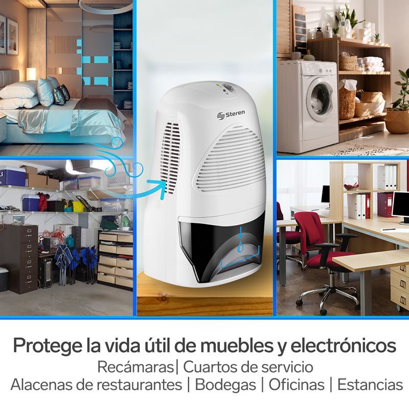 Deshumidificador electrónico Steren con tanque de 2 L AIR-250