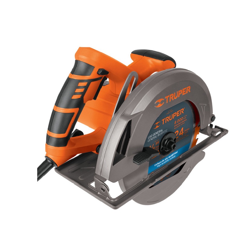 Sierra Circular Truper para Cortar Madera Profesional de 7 1/4 de 1500W SICI-7-1/4A3 Corta Tabla Polines Vigas