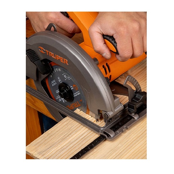 Sierra Circular Truper para Cortar Madera Profesional de 7 1/4 de 1500W SICI-7-1/4A3 Corta Tabla Polines Vigas