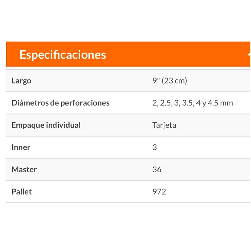 Perforadora -Pinza Sacabocados 9" (23 cm) ,para perforaciones en cuero,lona ,plástico y cartón PSA-9 TRUPER 