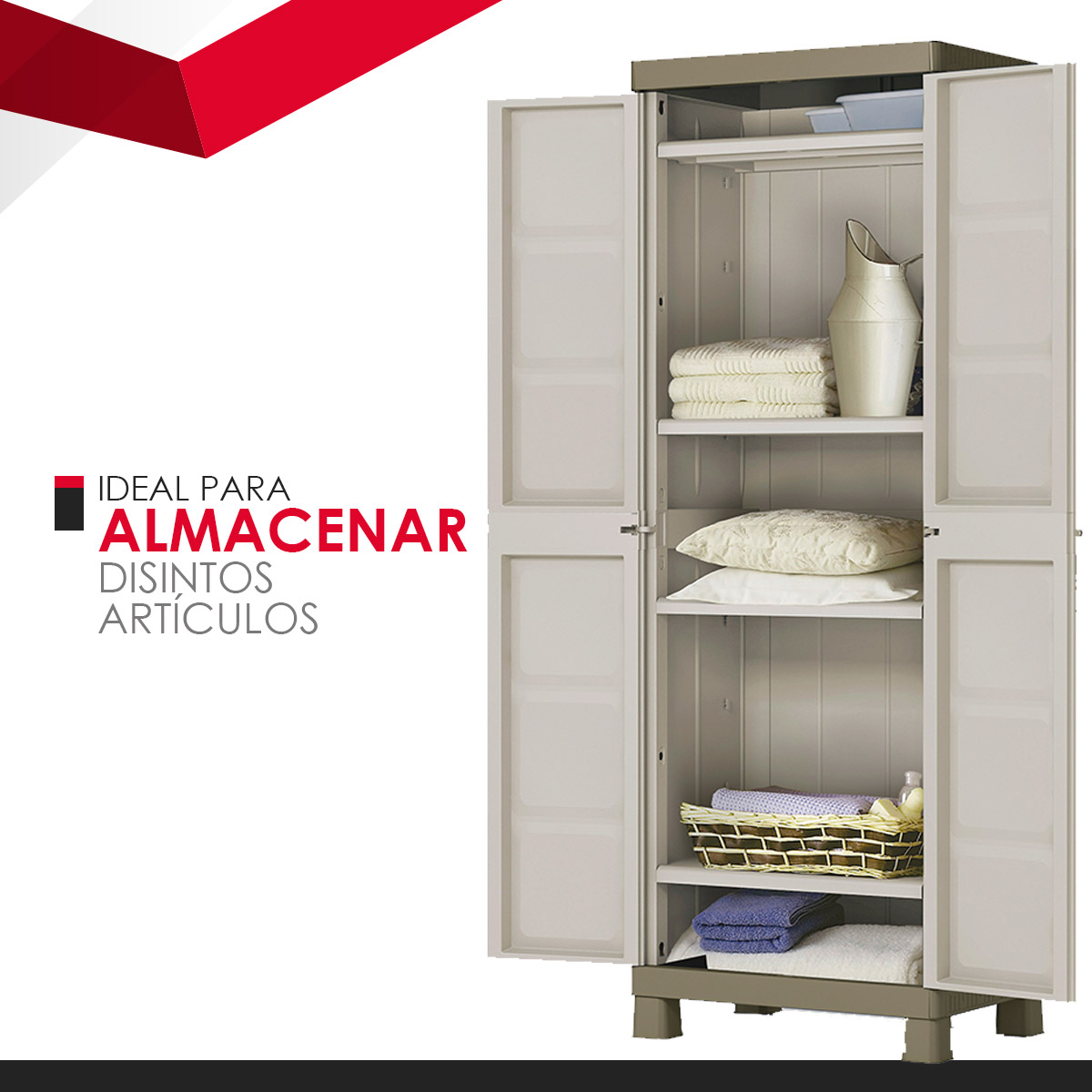 Armario Excellence Alto Keter Organizador Con Repisas