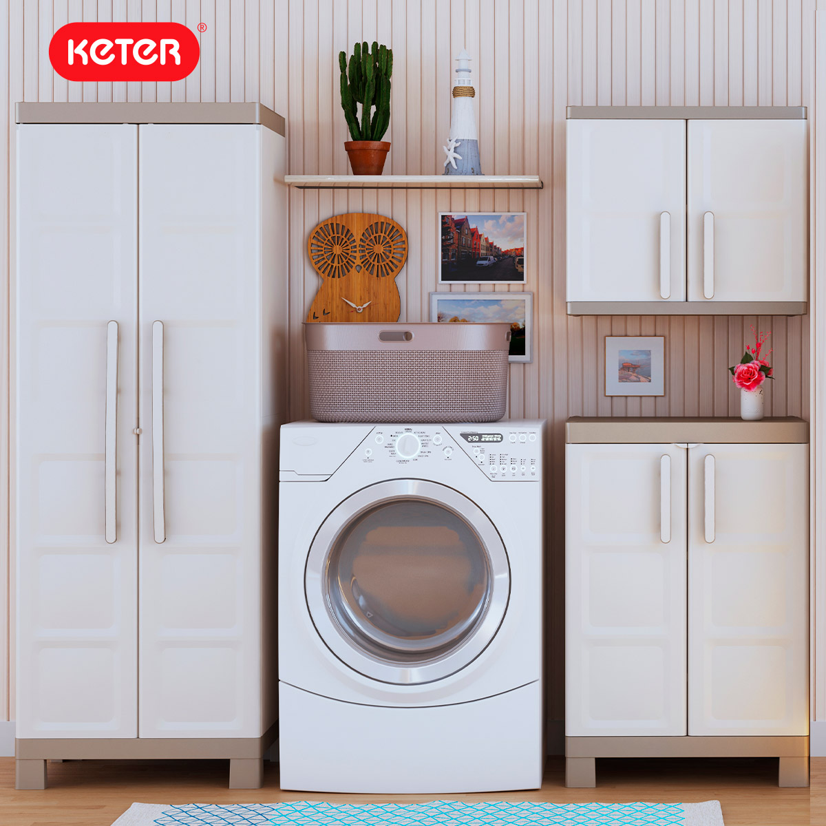 Armario Excellence Alto Keter Organizador Con Repisas