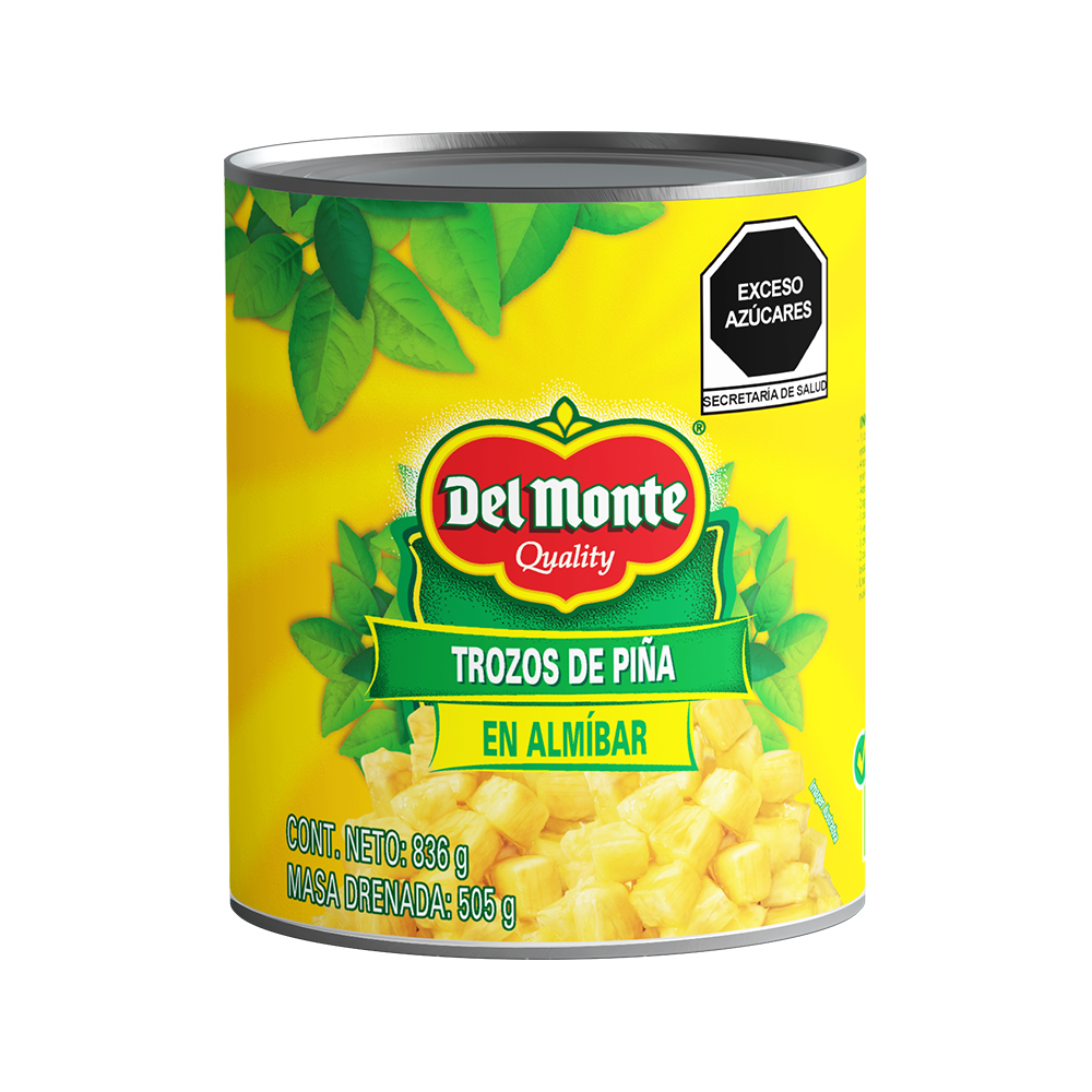 Trozos de Piña en Almíbar Del Monte 836g