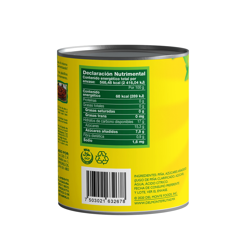 Rebanadas de Piña en Almíbar Del Monte 836g
