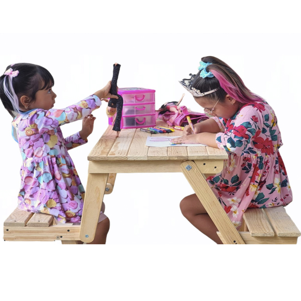 Mesa Banca Convertible Plegable Multiusos Para Niños