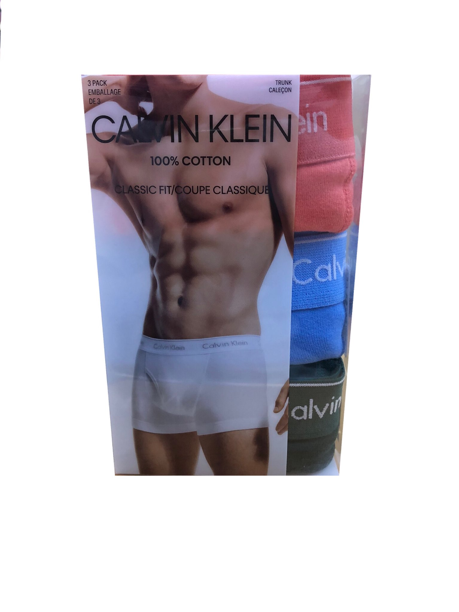Boxer Calvin Klein Trunk 3 pack verde, naranja y azul 100% original y nuevo