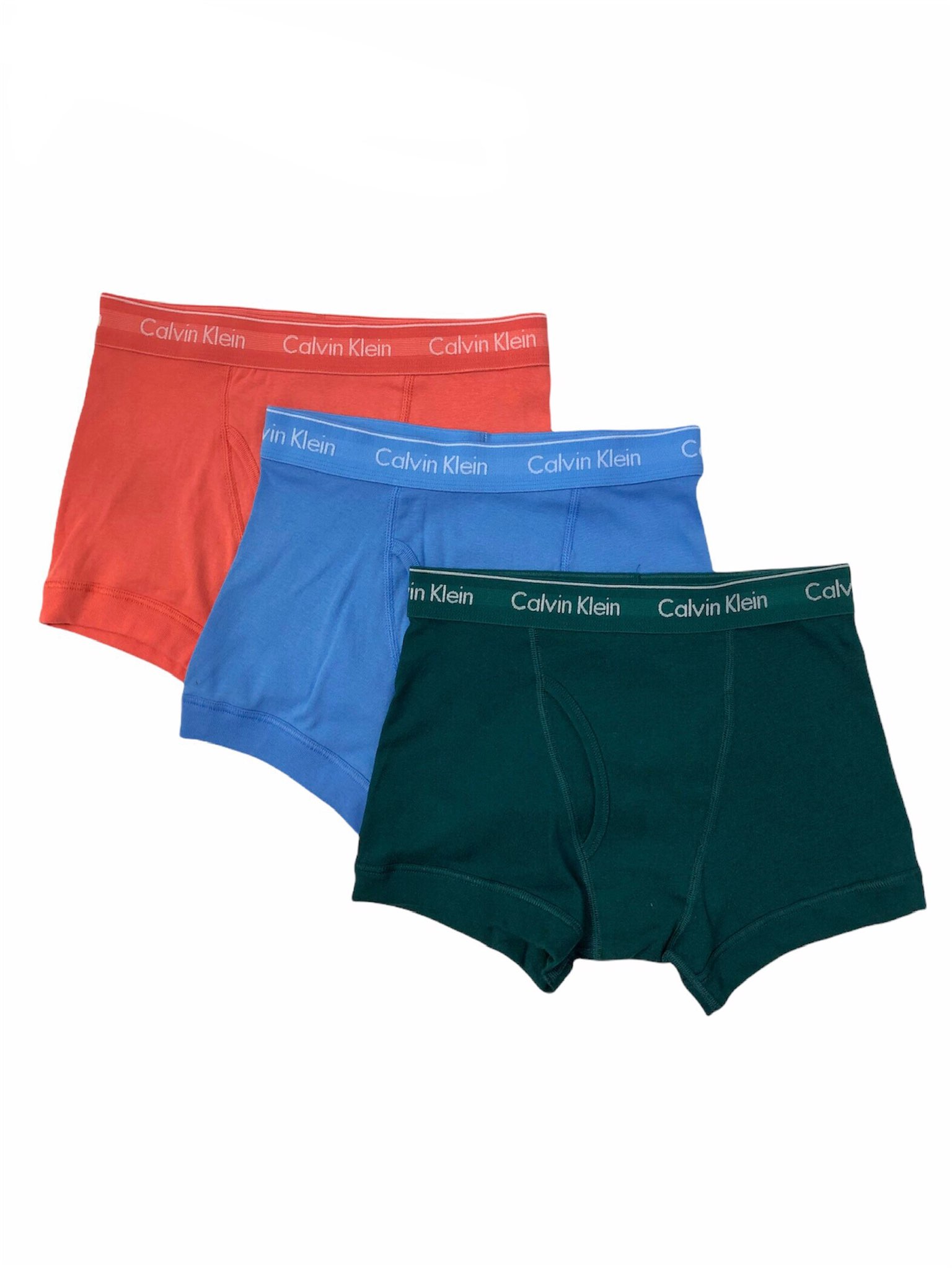 Boxer Calvin Klein Trunk 3 pack verde, naranja y azul 100% original y nuevo