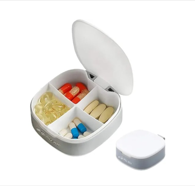 Pastillero Organizador De Medicina 4 Tomas 