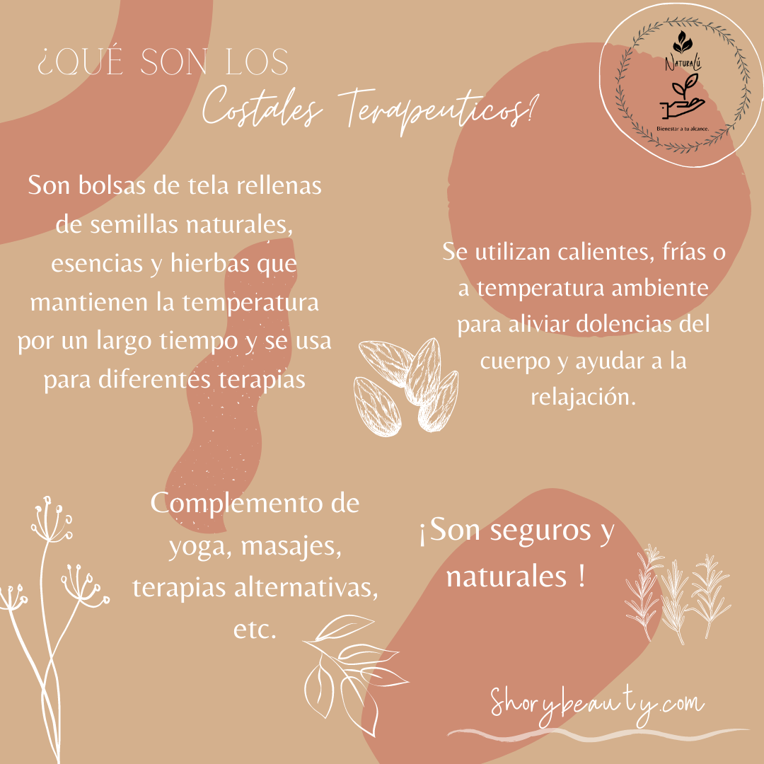 Costal Cojín De Semillas Terapéutico, Relajante Aromaterapia Alivia dolores Menstruales, Musculares, etc. Hecho A Mano Tecnophilia Naturalú