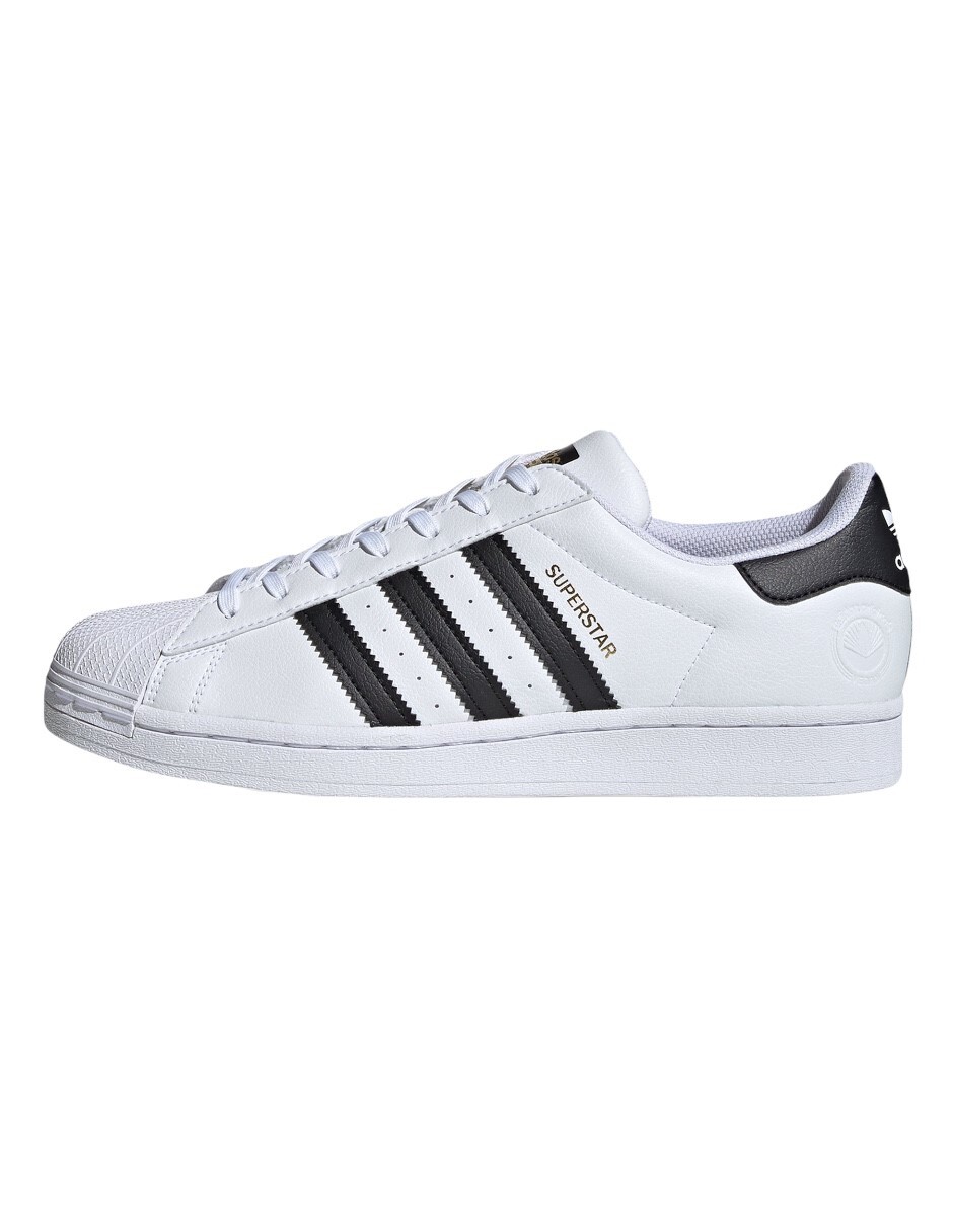 TENIS ADIDAS SUPERSTAR FOUNDATION VEGAN BLANCO CON NEGRO (FW2295)
