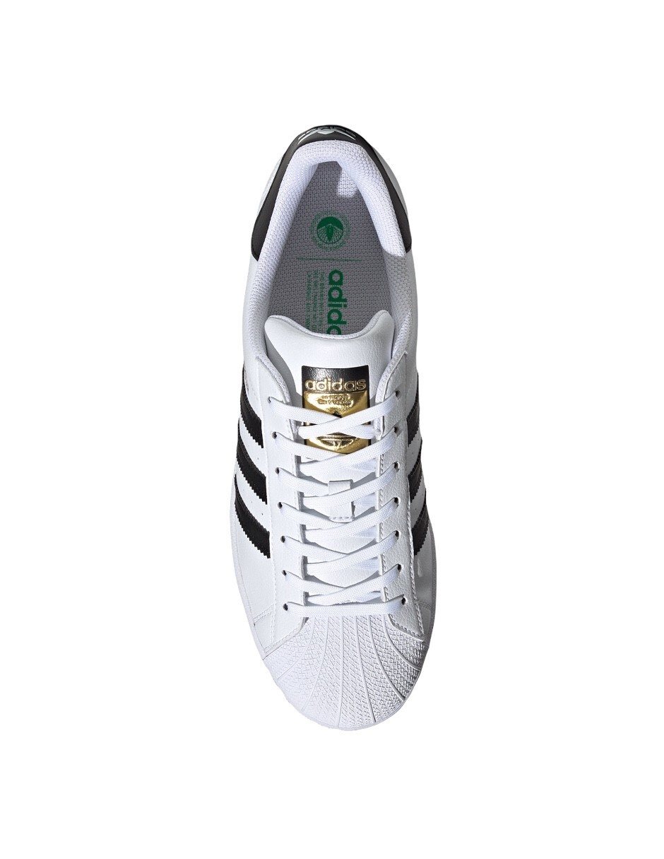 TENIS ADIDAS SUPERSTAR FOUNDATION VEGAN BLANCO CON NEGRO (FW2295)