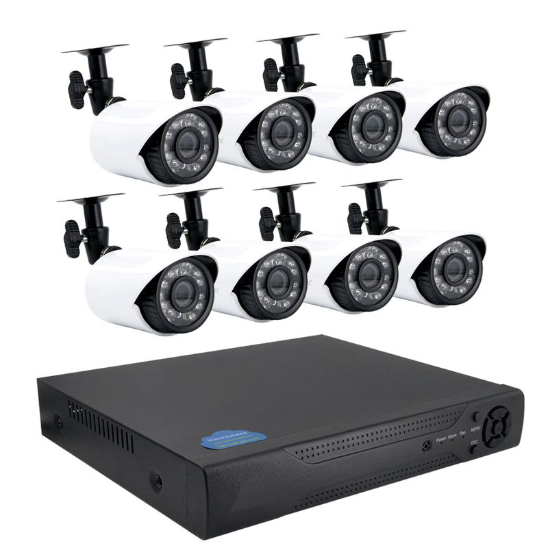 KIT DE 8 CAMARAS DE VIDEOVIGILANCIA VISION NOCTURNA + DVR CCTV, VIGILA DESDE TU CELULAR