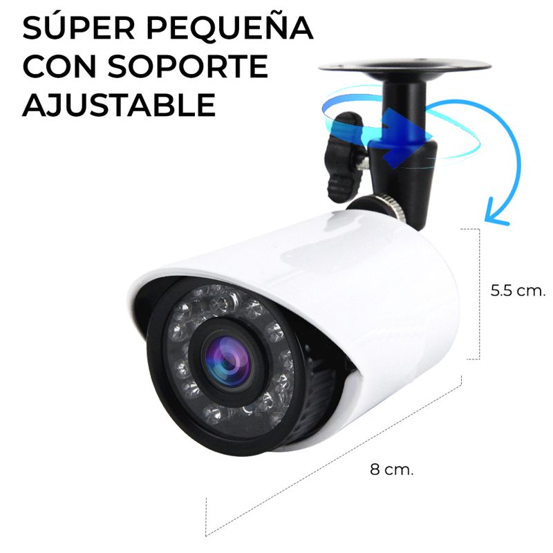 KIT DE 8 CAMARAS DE VIDEOVIGILANCIA VISION NOCTURNA + DVR CCTV, VIGILA DESDE TU CELULAR