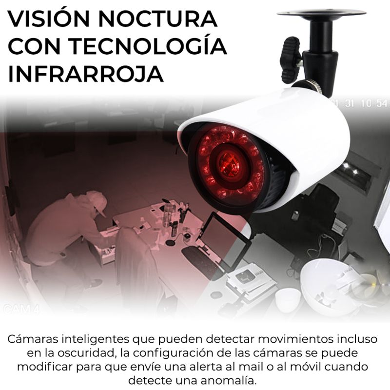 KIT DE 8 CAMARAS DE VIDEOVIGILANCIA VISION NOCTURNA + DVR CCTV, VIGILA DESDE TU CELULAR