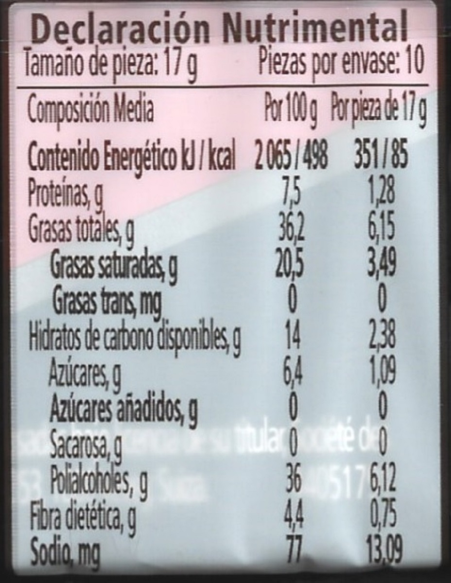 Chocolate Nestle Carlos V Semiamargo Cero 10 Pz 170g