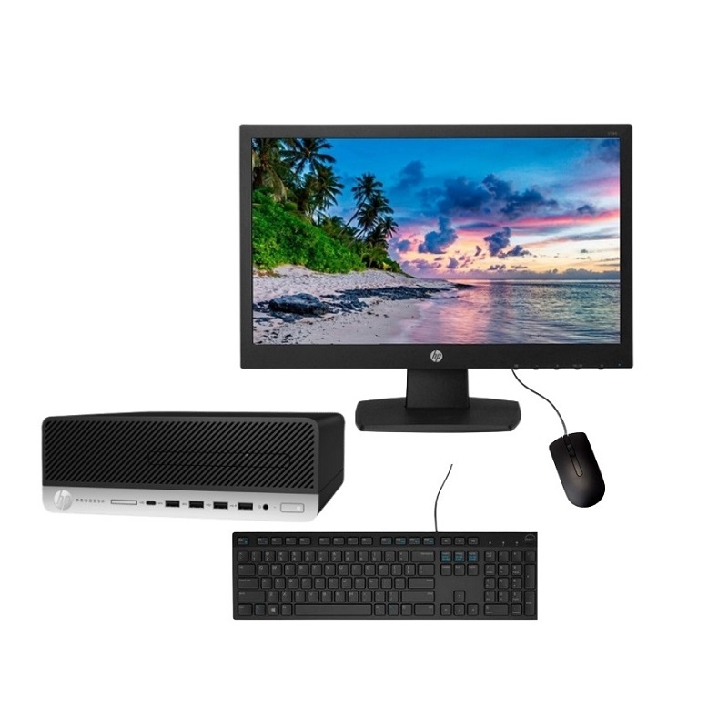 PC HP ProDesk 600 G3 SFF- Intel Core i5 6ta generación- 8GB RAM 256GB Disco Solido-Monitor 18"-Windows 10 PRO- Equipo Clase B, Reacondicionado.