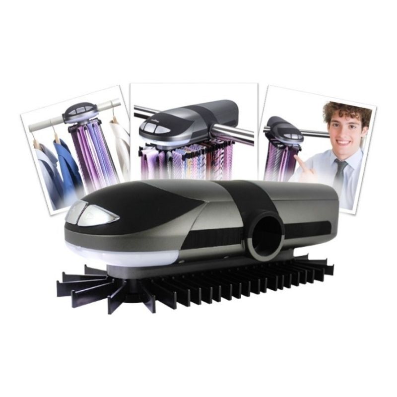 Organizador de Corbatas y Cinturones giratorio 45pz con luz Closet Corbatero