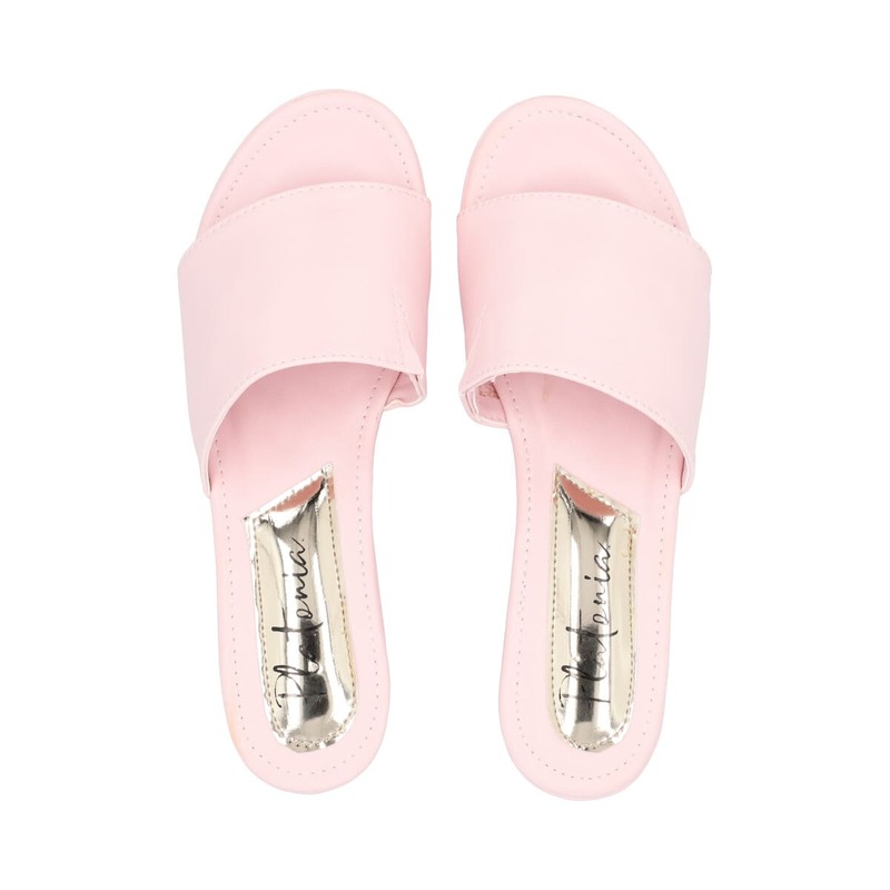 Sandalia De Plataforma Casual Rosa Pastel Para Mujer